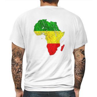 Africa Map Reggae Rasta Green Yellow Red Africa Pride Mens Back Print T-shirt | Favorety UK