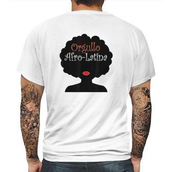 Afro Latina Proud Latinx Orgullo Black Spanish Mens Back Print T-shirt | Favorety CA