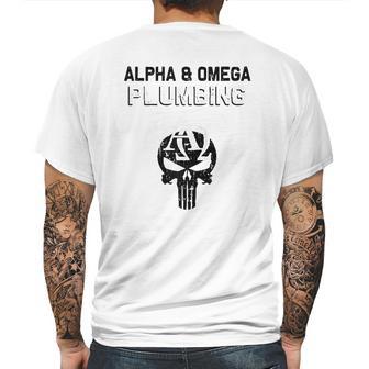 Alpha And Omega Plumbing Brian Anderson Mens Back Print T-shirt | Favorety DE