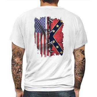 America Flag Confederate Battle Flag Shirt Mens Back Print T-shirt | Favorety UK