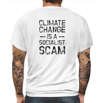 Anti Climate Change Anti Socialist Climate Change Mens Back Print T-shirt | Favorety CA