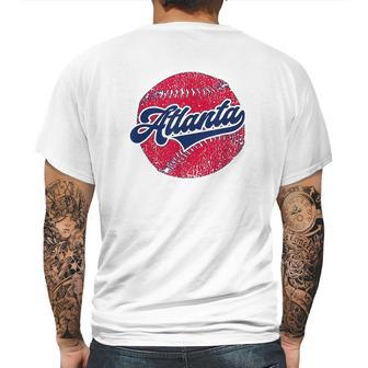 Atlanta Baseball | Atl Vintage Georgia Baseball Mens Back Print T-shirt | Favorety