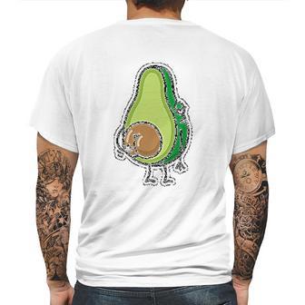 Avocado Seed Fat Funny Vegan Big Scratching Mens Back Print T-shirt | Favorety CA