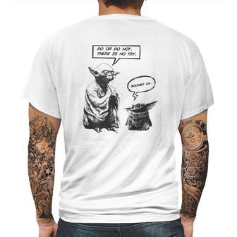 Baby Yoda And Master Yoda Water Reflection Best Sweater Mens Back Print T-shirt | Favorety CA