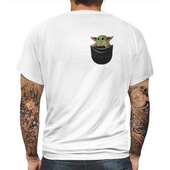 Baby Yoda In Pocket The Mandalorian Shirt Mens Back Print T-shirt | Favorety DE