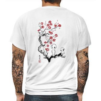 Bakugou Ink Style Princess Mononoke Little Forest Spirits Mens Back Print T-shirt | Favorety AU