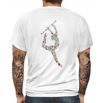 Baton Twirling Girl Silhouette Gift Twirler Gifts Mens Back Print T-shirt | Favorety DE