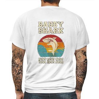 Become A Daddy Shark Mens Back Print T-shirt | Favorety