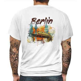 Berlin Landmarks U Bahn Subway Mens Back Print T-shirt | Favorety