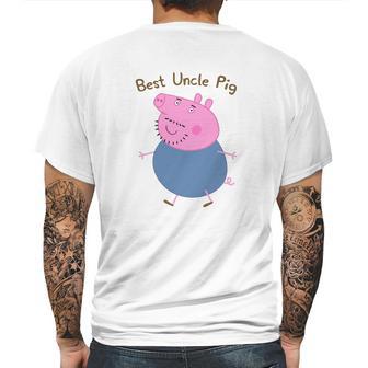 Best Uncle Pig Uncle Pig Peppa Pig Mens Back Print T-shirt | Favorety