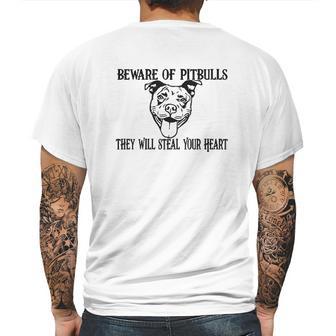 Beware Of Pit Bulls Mens Back Print T-shirt | Favorety DE