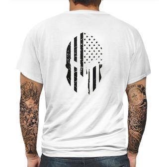 Black American Flag In Spartan Mens Back Print T-shirt | Favorety DE