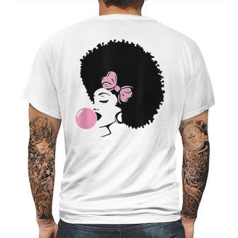 Black Girl With Bubble Gum Mens Back Print T-shirt | Favorety DE