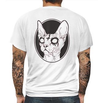 Black Metal Sphynx Cat I Pastel Goth And Death Metal Mens Back Print T-shirt | Favorety DE