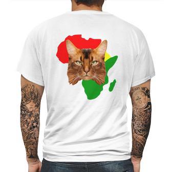 Black History Month African Map Somali Gift For Pet Lovers Proud Black Mens Back Print T-shirt | Favorety