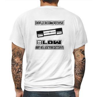 Blow Fuse Electrician Mens Back Print T-shirt | Favorety AU