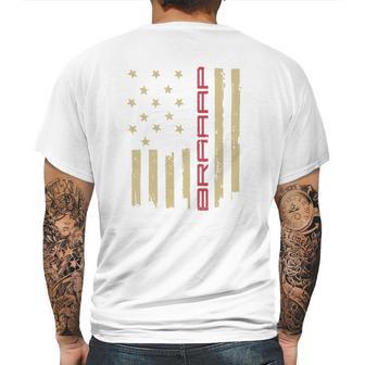 Braaap Snowmobile Flag Mens Back Print T-shirt | Favorety