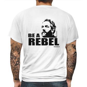 Breitbart - Be A Rebel - Orange Mens Back Print T-shirt | Favorety