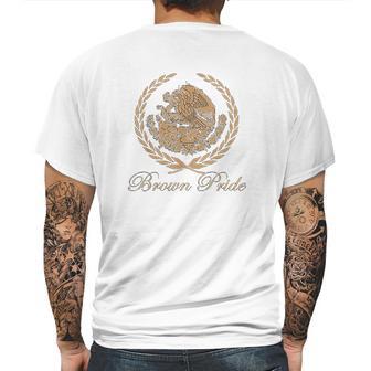 Brown Pride Mexican Heritage Flag Mens Back Print T-shirt | Favorety UK