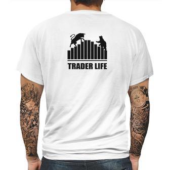 Bulls Vs Bears Day Trader Life Mens Back Print T-shirt | Favorety AU