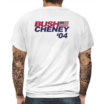 Bush Cheney White Mens Back Print T-shirt | Favorety