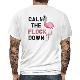 Calm The Flock Down Social Distancing Mens Back Print T-shirt | Favorety DE