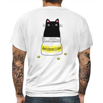 Cat T Shirt Antidepressant Shirt Mens Back Print T-shirt | Favorety