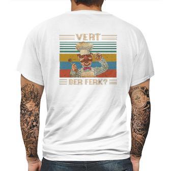 Chef Vert Der Ferk Vintage Mens Back Print T-shirt | Favorety