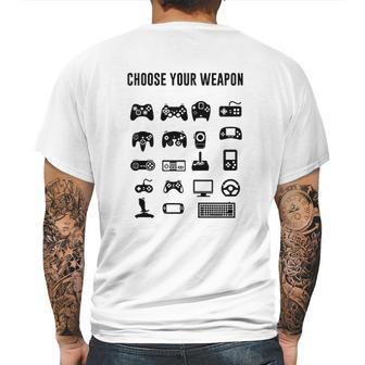 Choose Your Weapon Controller Gamer Mens Back Print T-shirt | Favorety DE