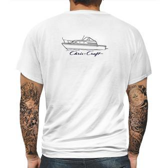Chris Craft 25 Boat Mens Back Print T-shirt | Favorety