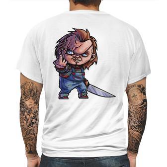 Chucky Middle Finger Mens Back Print T-shirt | Favorety