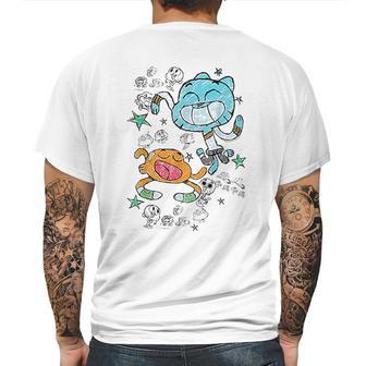 Cn The Amazing World Of Gumball And Darwin Sketches Mens Back Print T-shirt | Favorety CA