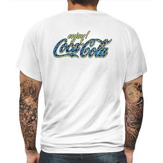 Cocacola 80S Leopard Mens Back Print T-shirt | Favorety