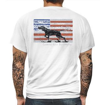 Country Life Outfitters Pointer Dog Americaan Flag Mens Back Print T-shirt | Favorety AU