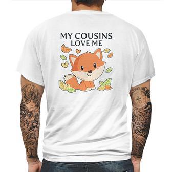 My Cousins Love Me Little Fox Baby Mens Back Print T-shirt | Favorety UK