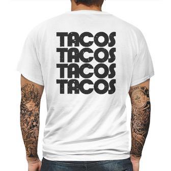 Creeper Tacos Tacos Mens Back Print T-shirt | Favorety UK