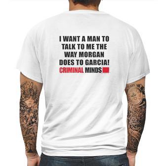 Criminal Minds Morgan And Garcia Mens Back Print T-shirt | Favorety CA