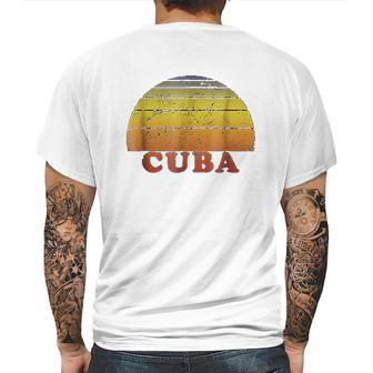 Cuba Retro Vintage 70S Throwback Mens Back Print T-shirt | Favorety