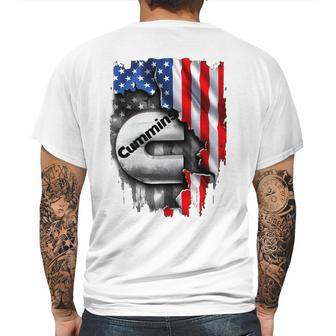 Cummins Engine Diesel American Flag Pariots Men Shir Mens Back Print T-shirt | Favorety DE