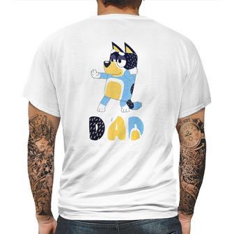 Dad Dog Cartoon Kid Anime B-Lueys Mens Back Print T-shirt | Favorety UK