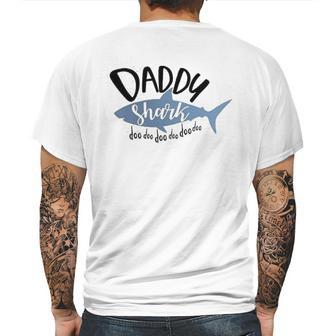 Daddy Shark Art Dad Birthday Gifts Mens Back Print T-shirt | Favorety DE