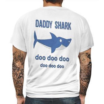 Daddy Shark Lovely Boy Dad Birthday Gifts Mens Back Print T-shirt | Favorety AU