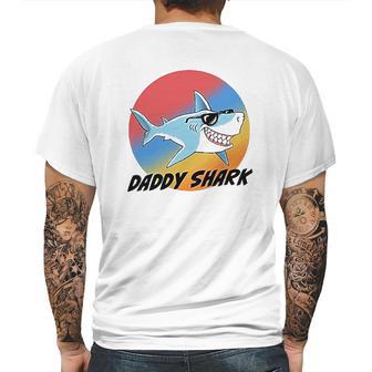 Daddy Shark With Sunglasses Dad Birthday Gifts Mens Back Print T-shirt | Favorety DE