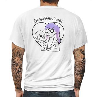 Daria Everybody Macbeth Skull Heart Purple Hair Mens Back Print T-shirt | Favorety UK