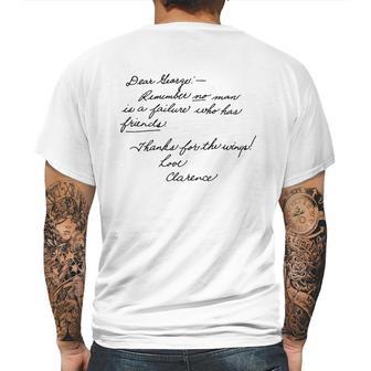 Dear Leorger Remember No Man Is A Failure Who Has Friends Thanks For The Wings Love Clarence Mens Back Print T-shirt | Favorety UK