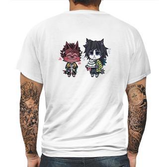 Demon Slayer Cute Art Mens Back Print T-shirt | Favorety