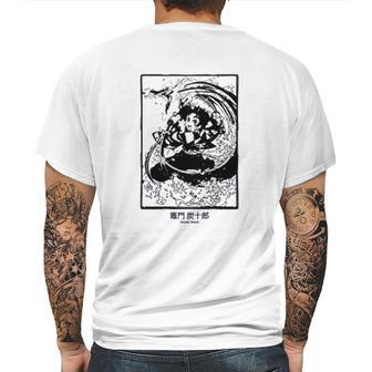 Demon Slayer Tanjiro Kamado Zenitsu Agatsuma Mens Back Print T-shirt | Favorety CA