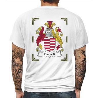 Designs Barrett Coat Of Armsbarrett Family Crest Mens Back Print T-shirt | Favorety