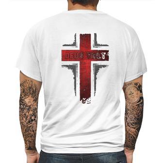 Deus Vult Knight Templar Vintage Mens Back Print T-shirt | Favorety