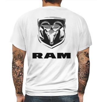 Dodge Ram Logo Mens Back Print T-shirt | Favorety